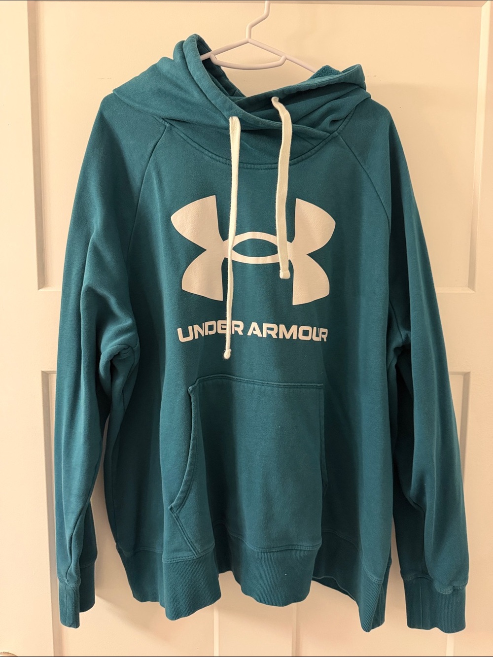 Under Armour Teal Zip-Up Style Hoodie with White Logo